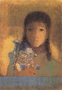 Odilon Redon Lady with Wildflowers oil painting artist